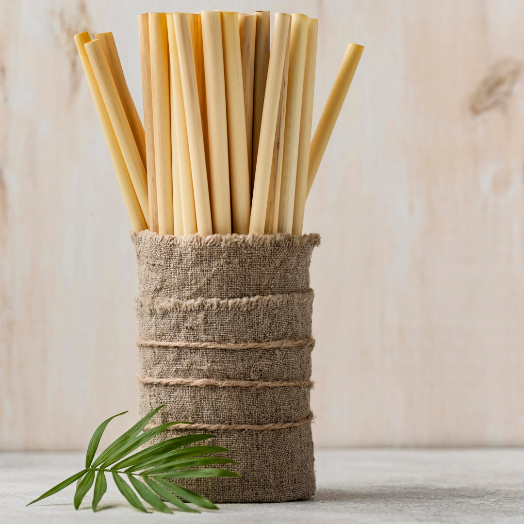 Bamboo Straws (8", Pack of 50)